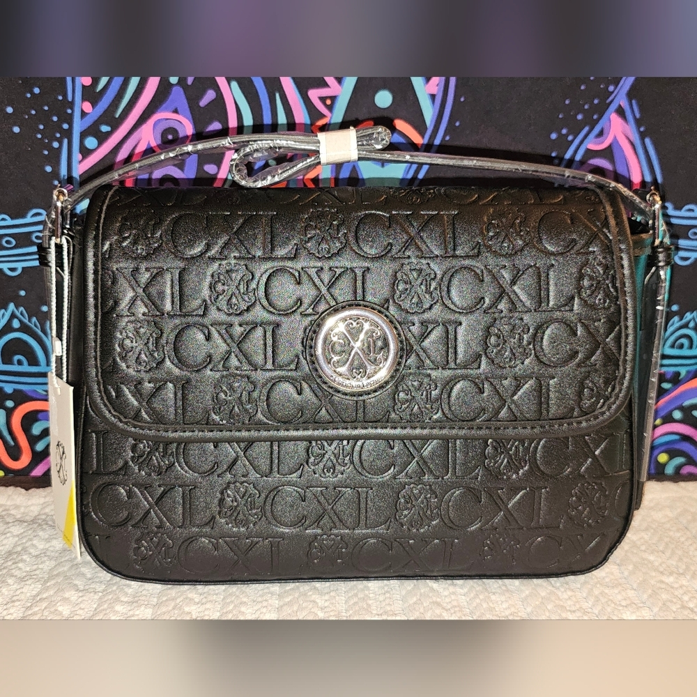 CXL By Christian Lacroix Clara Embossed Logo Shoulder Bag